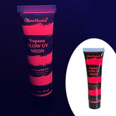 Vopsea glow uv neon roz pentru body painting pe baza de apa cantitate 25 ml